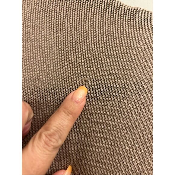 Maitai open front 3/4 sleeve long cardigan 2X / 3X made in USA Lagenlook Neutral - Picture 9 of 9